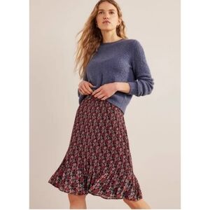 Boden | Plisse Knee-length Skirt Size 8 R0301